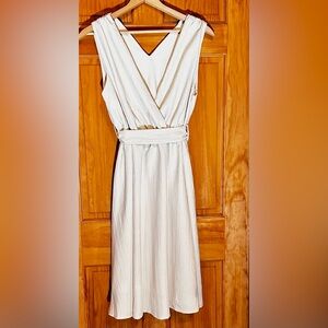 NWT ivory sleeveless midi dress -sz large